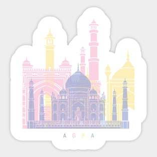 AGRA SKYLINE POSTER PASTEL Sticker